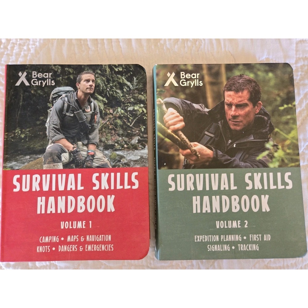Bear Grylls Survival Skills Handbook Volumes 1 2 Flexibound Kane Miller Book